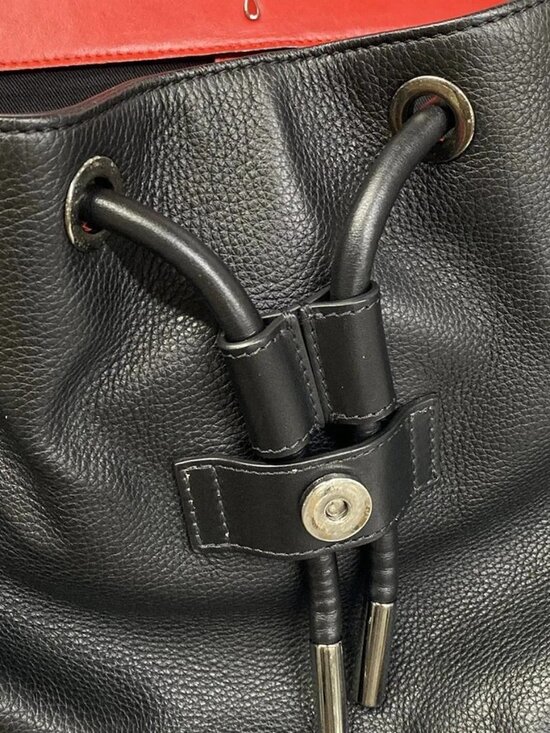 CHRISTIAN LOUBOUTIN Explorafunk Backpack Black Red Calf Leather Rubber Backpack main image 11